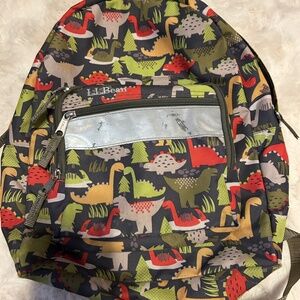 LL bean toddler bookbag dinosaur